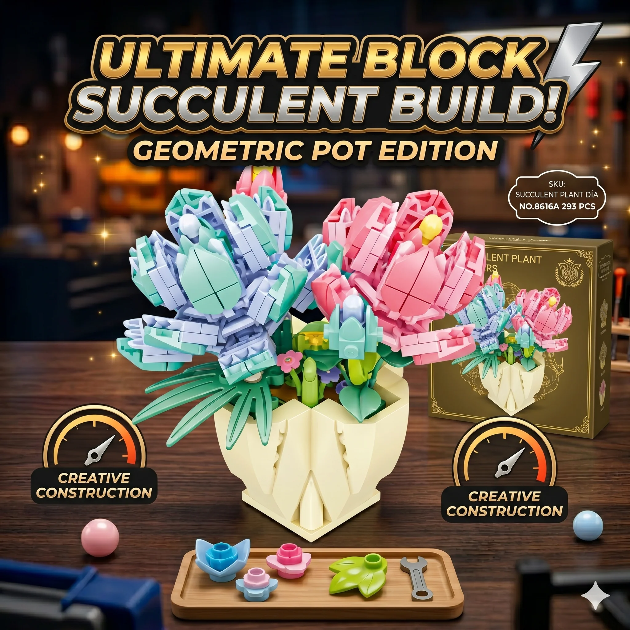 DIY Flowers Plant Block (293 Pcs)