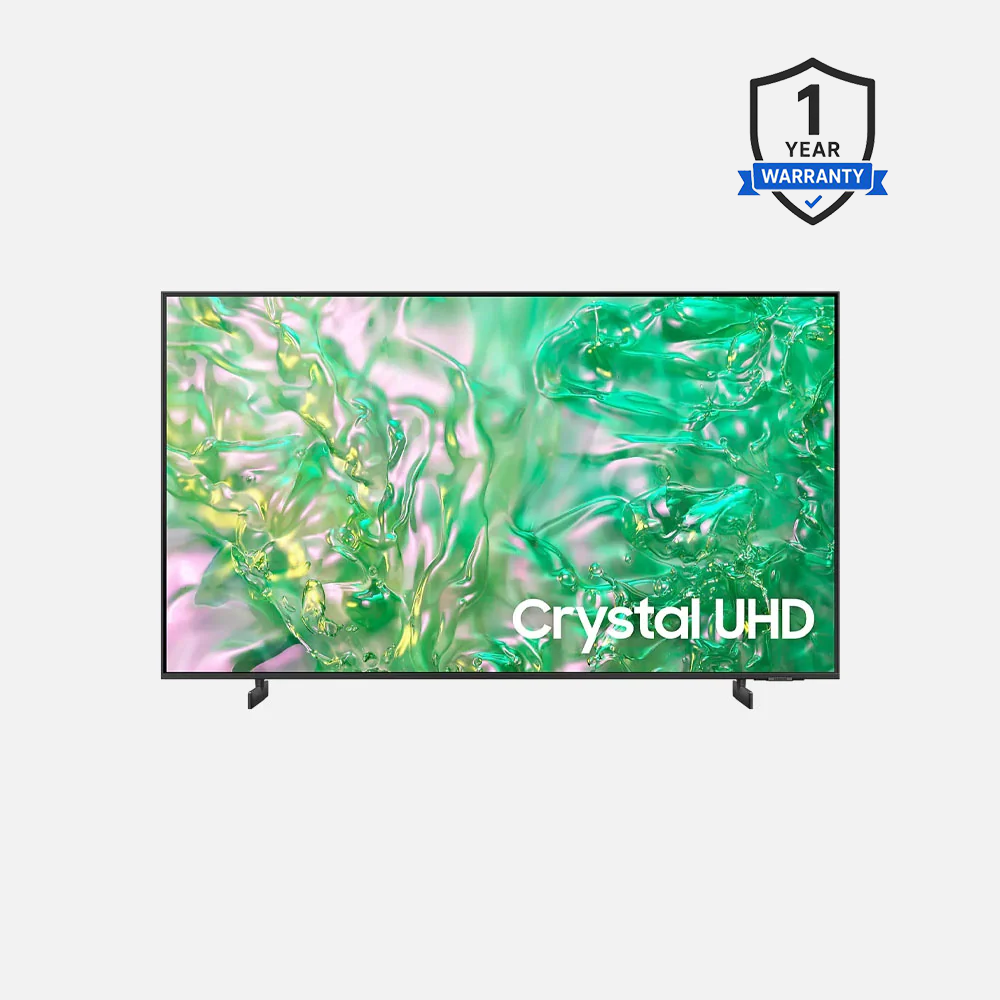 Samsung 65-Inch Crystal UHD DU8000 4K Smart TV – Dynamic Crystal Color, Crystal Processor 4K, HDR10+, AirSlim Design, Tizen OS, 1-Year Warranty