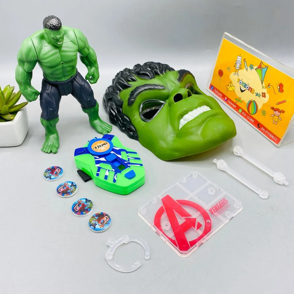 Disk Shooter With Hulk  Figure And Light Mask
