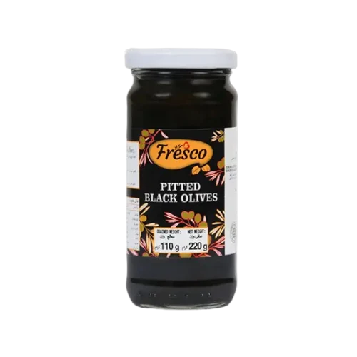 Fresco Pitted Black Olives 220 gm