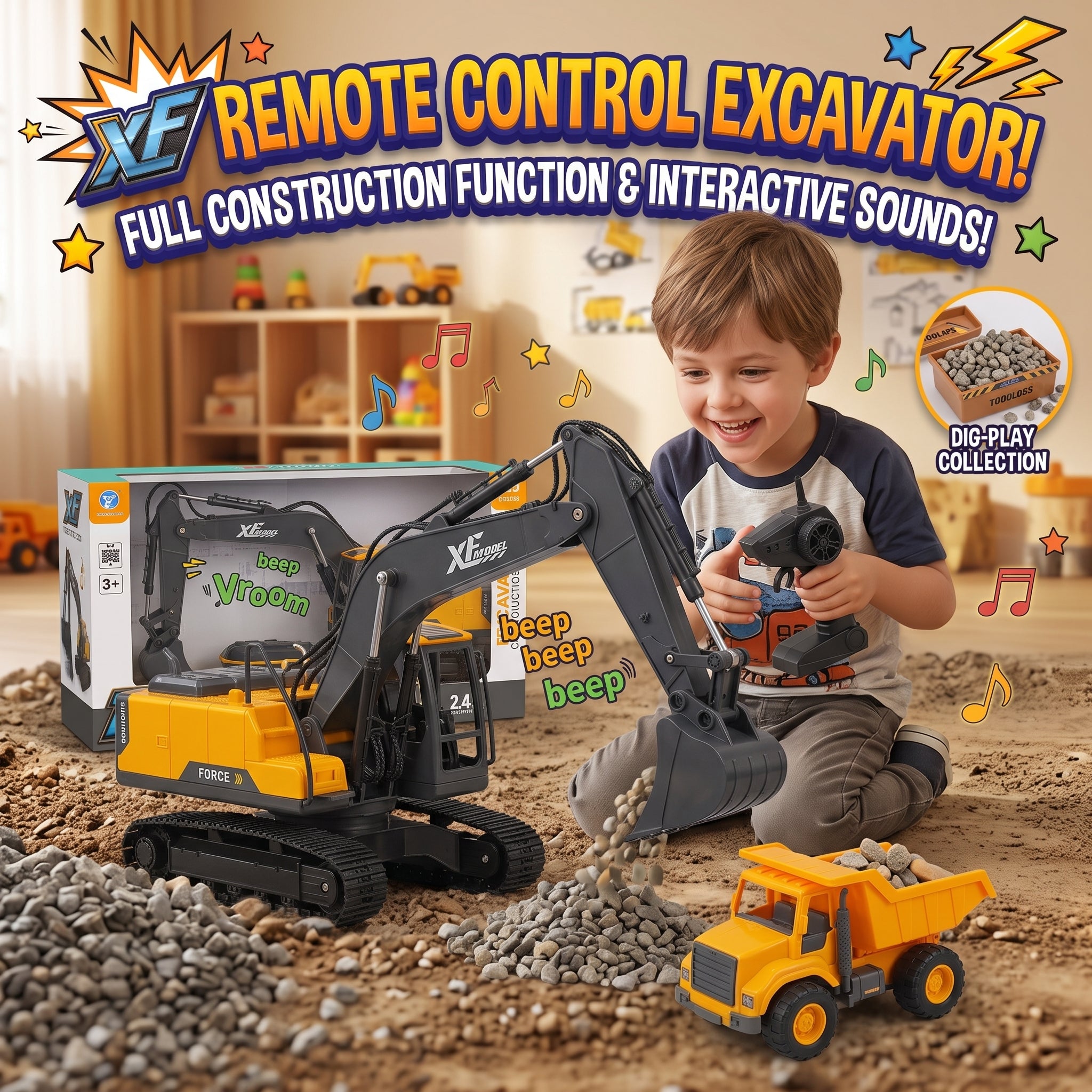 2.4G Remote Control Construction Excavator XF Model