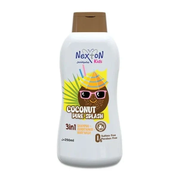 Nexton Kids Coconut Pure Splash 3 in 1 Shampoo + Conditioner + Body Wash 250 ml