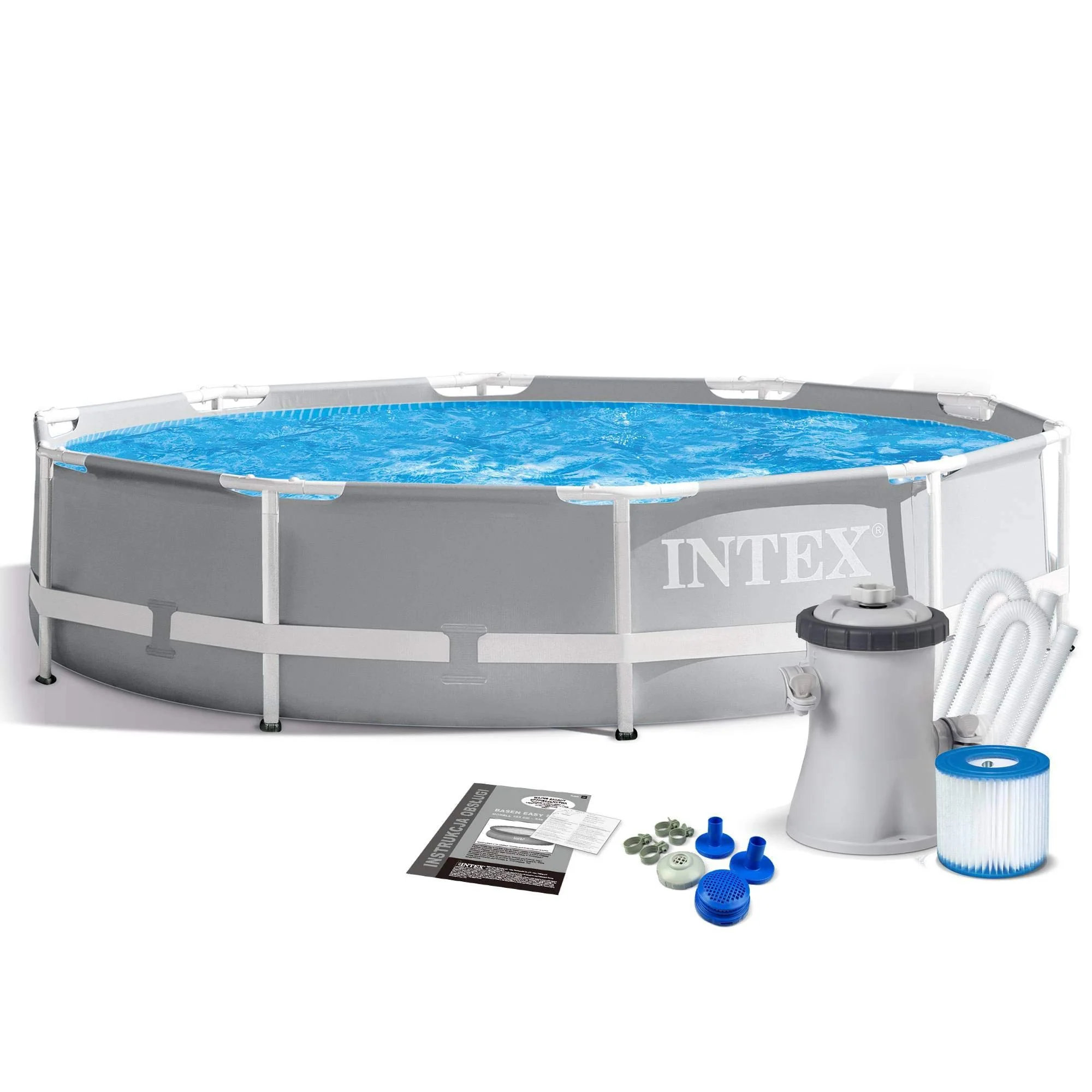 INTEX ( 10' x 30" ) Prism Frame Pool With Water Filter Pump "H" Type