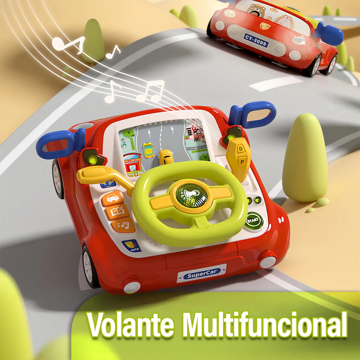 Driving Steering Wheel Car With Light and Sound