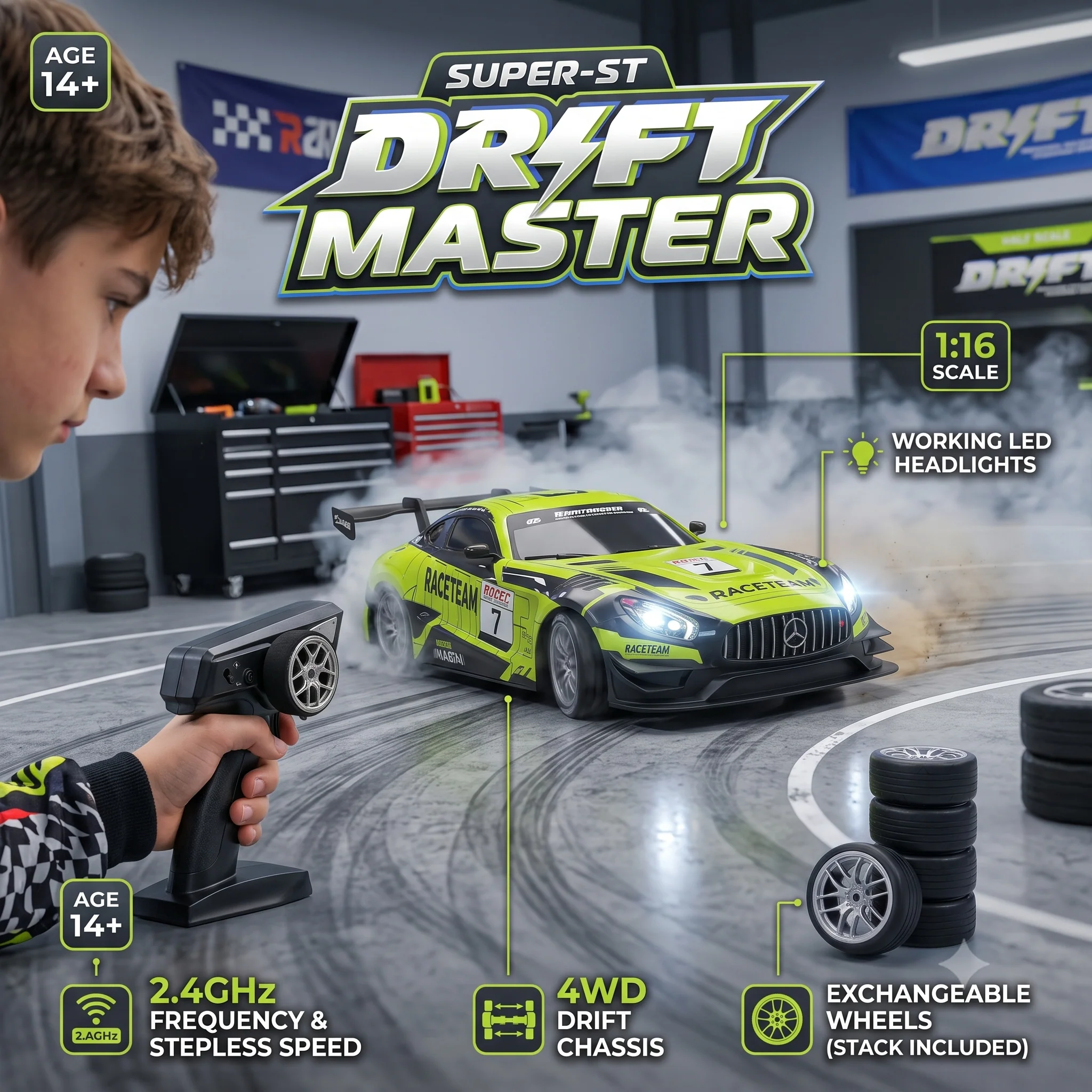 1:12 Scale Remote Control Super Drift And Racing Car (2.4GHz)