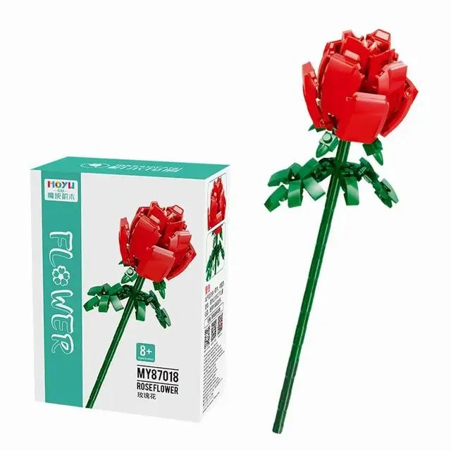 Moyu Creative DIY Brick Garden Plant Toys Flowers Building Block Gift