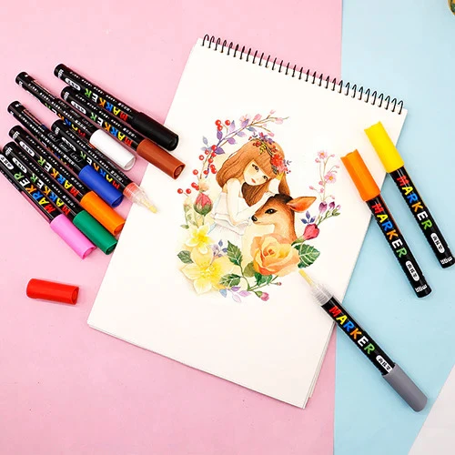 12 Pcs Acrylic Paint Marker Set Just Like A Posca