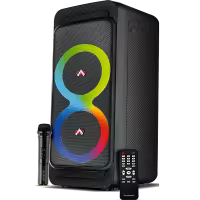 Audionic Solo X80 Plus Portable Bluetooth Speaker | 10W Sound | Wireless Mic | TWS Function | RGB Lights | USB, TF Card, AUX | Karaoke Speaker | Remote Control