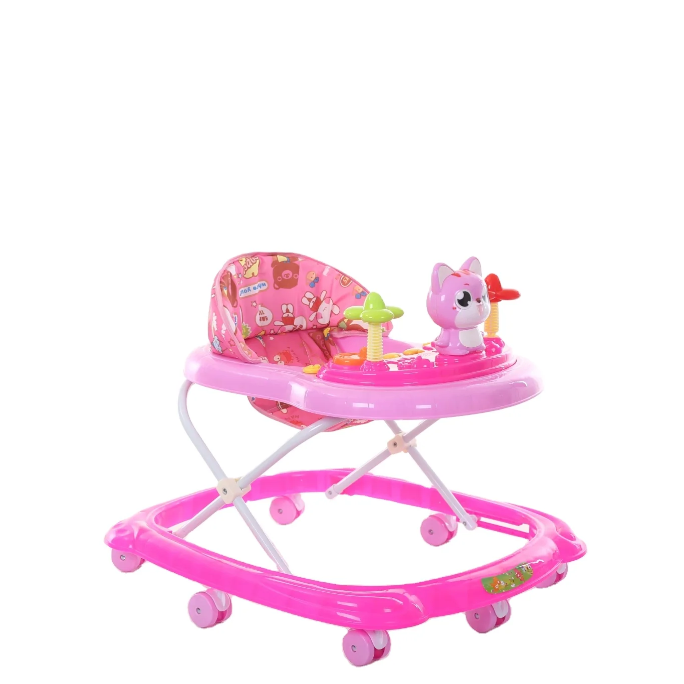 Pink Colour Baby Walkers With Rattles