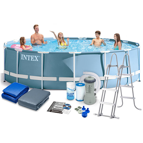INTEX ( 15' x 42" ) Prism Frame Pool With Water Filter Pump "A" Type