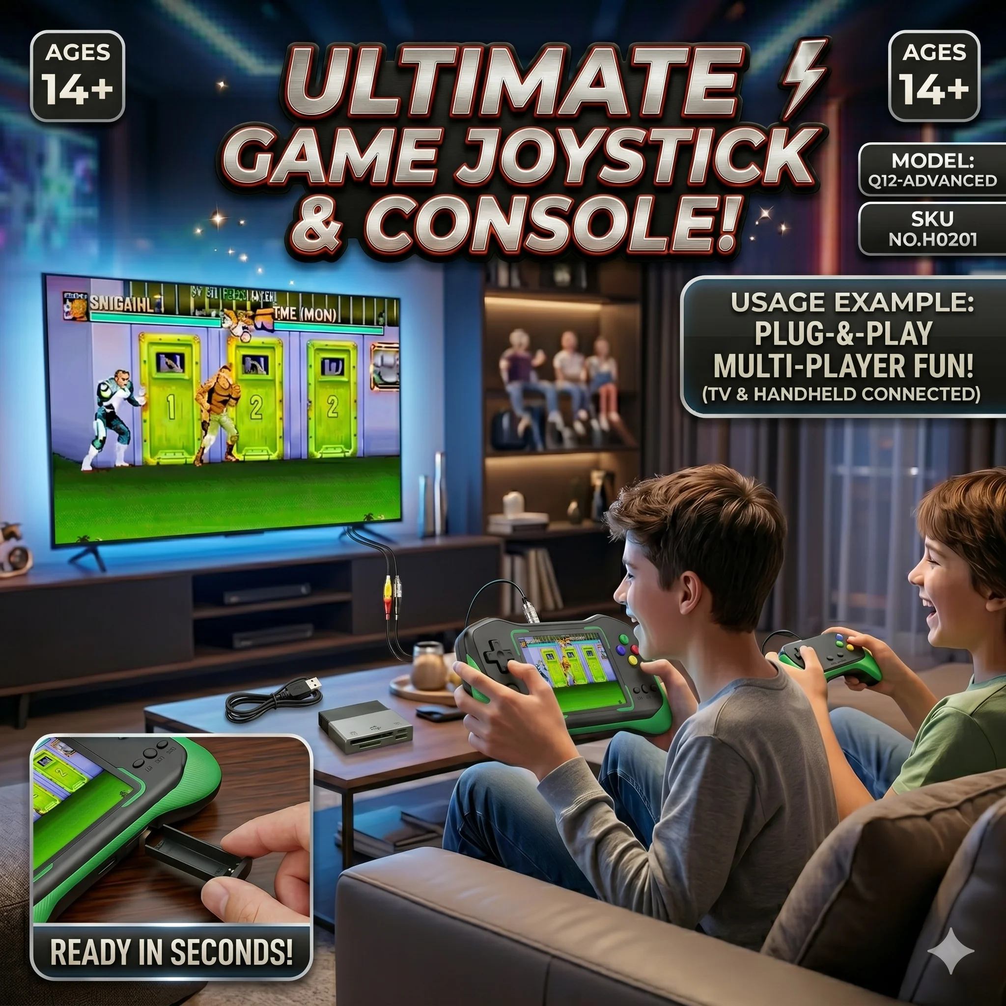 500 in 1 Remote Sensing Handheld Joystick Console Game