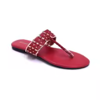 Bata Maroon Chappals For Women