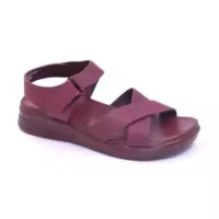 Bata Maroon Sandals For Women