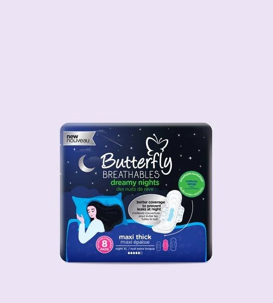 Butterfly Breathables Dreamy Nights Maxi Thick 8 Extra Long Pads