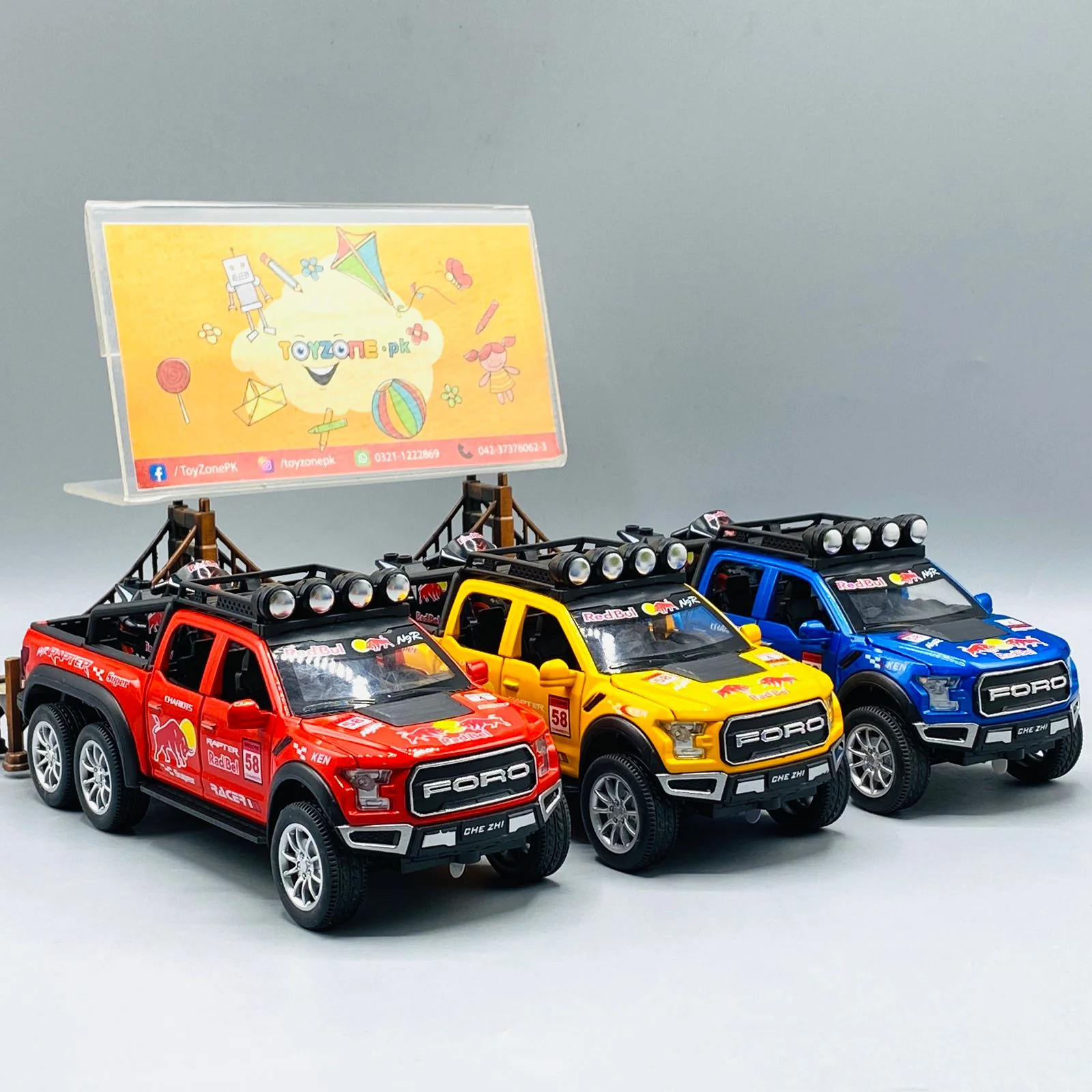 Die-cast Ford Beast Raptor F150 with Bike