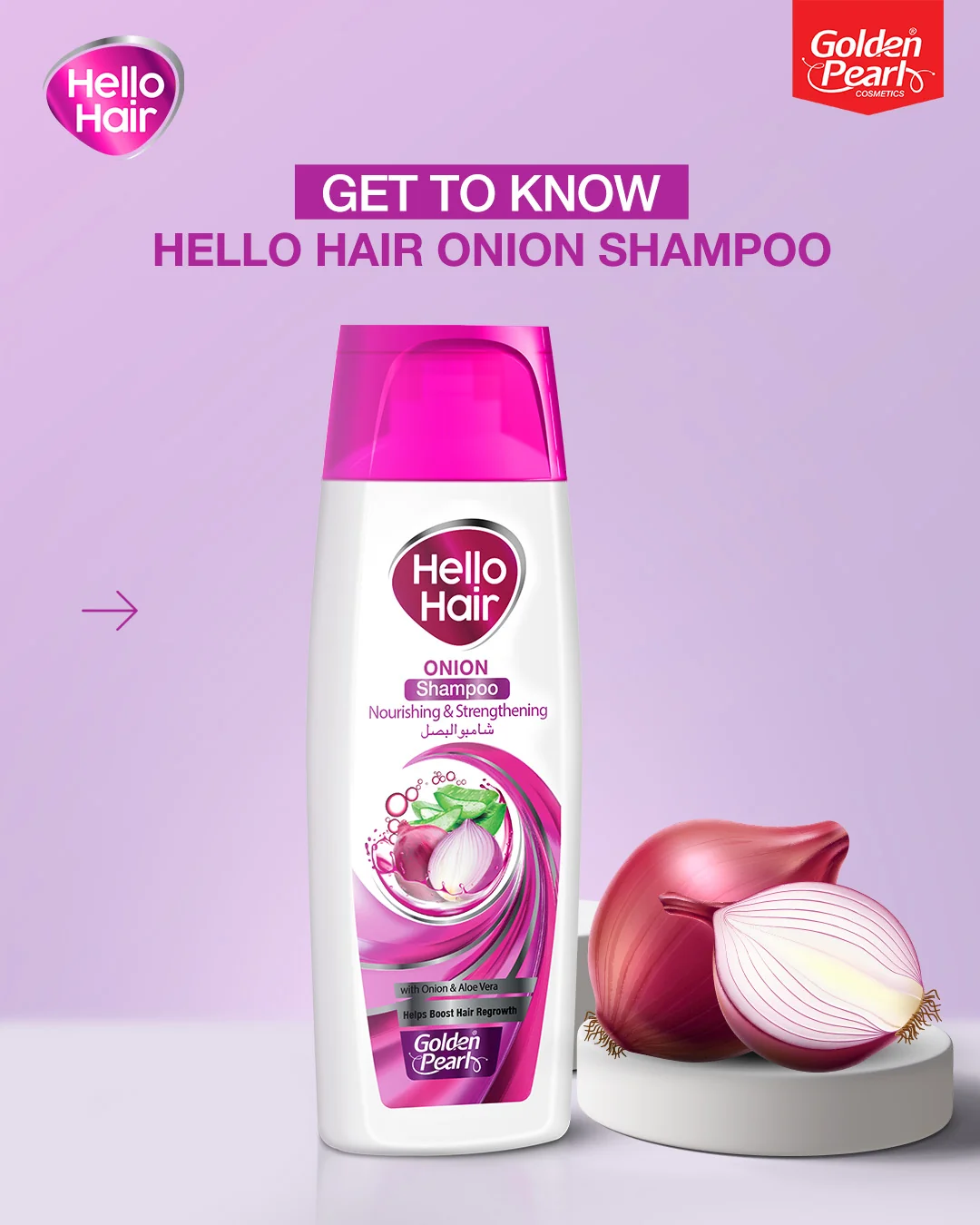 Golden Pearl Hello Hair Onion 360 Ml