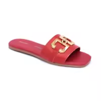 Bata Red Chappals For Women