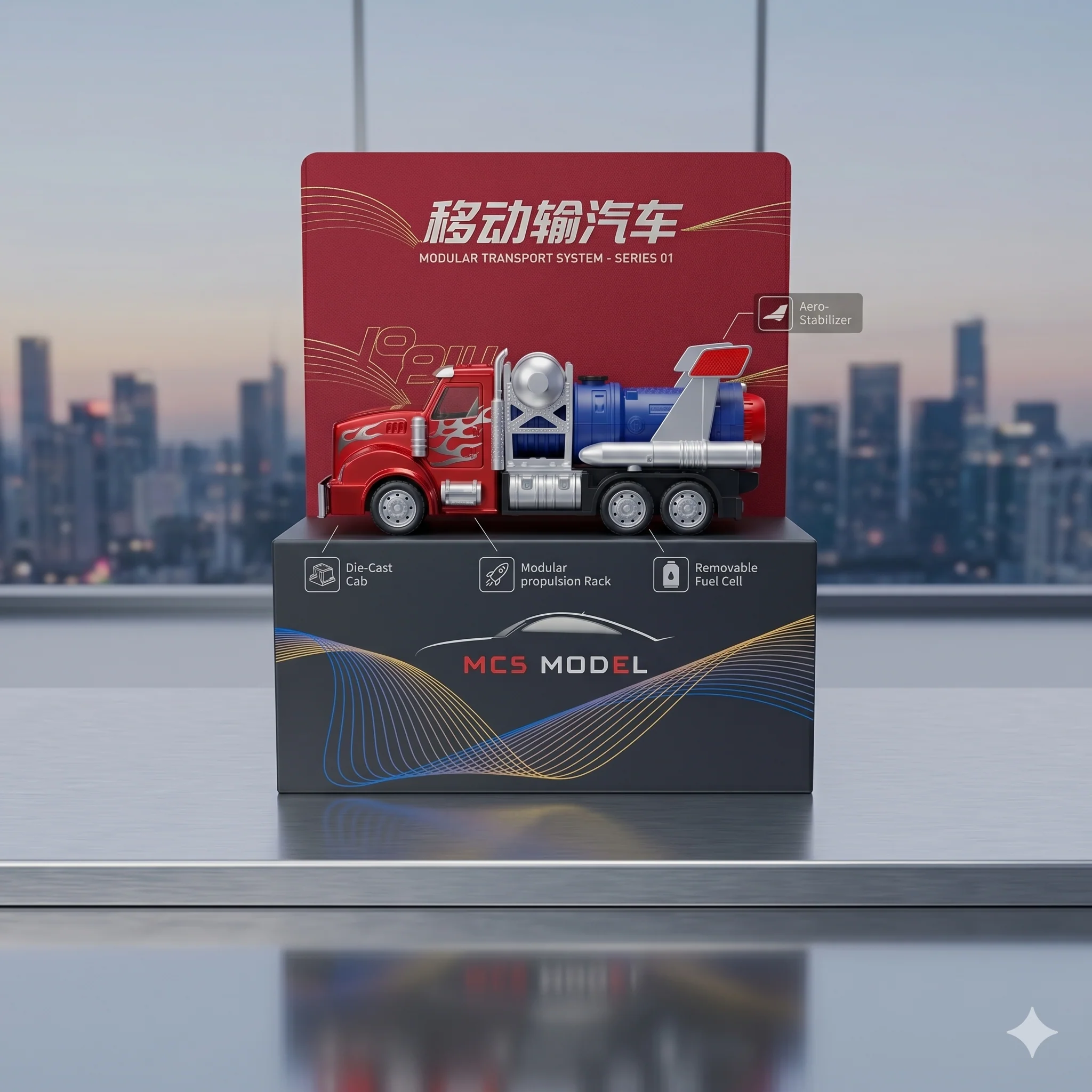 MC5 Model Die-Cast Space Rocket Carrier Truck Light and Sound with Smoke Effect