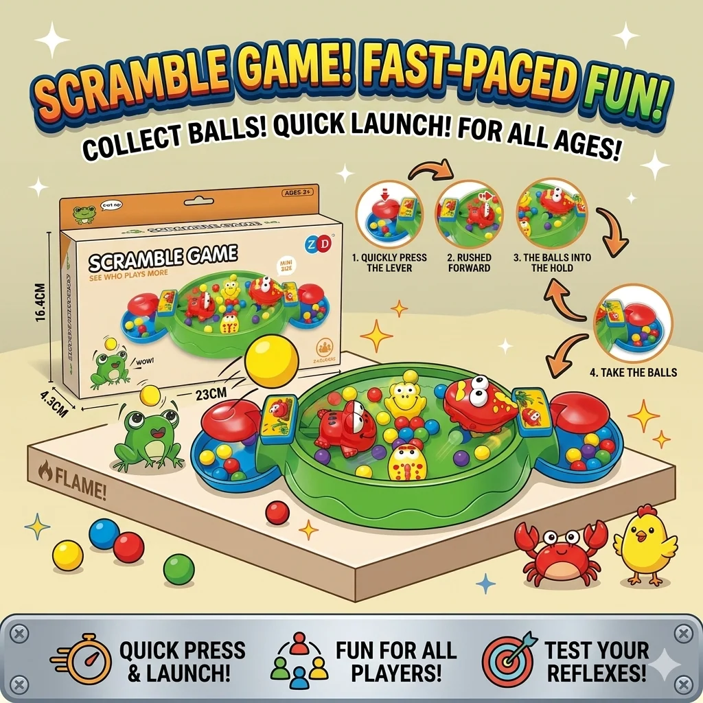 Mini Hungry Frog Eat Beading Scramble Game