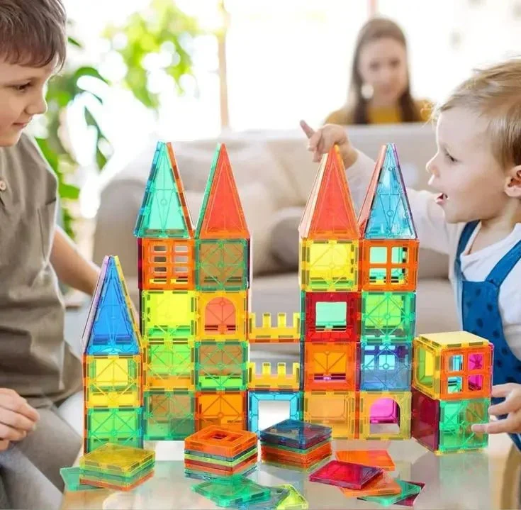 Magnetic Building Puzzle Block Tiles 56 PCS