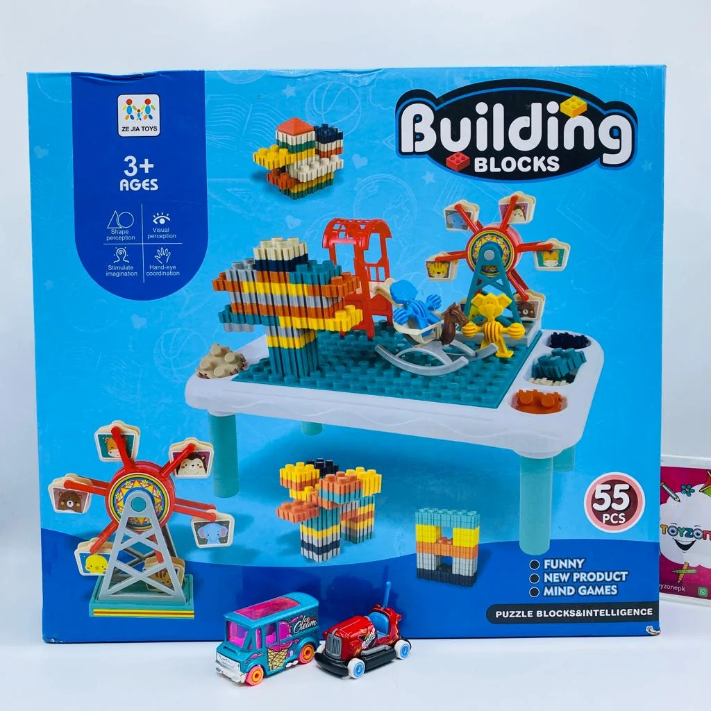 55 Pieces 3 In 1 Puzzle Blocks Table