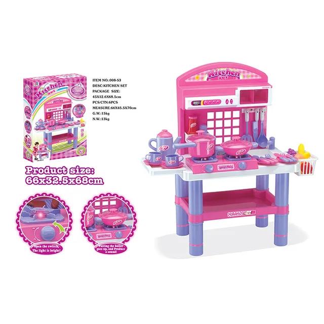 Kitchen Set with Light, Sound, Utensils & Play Food