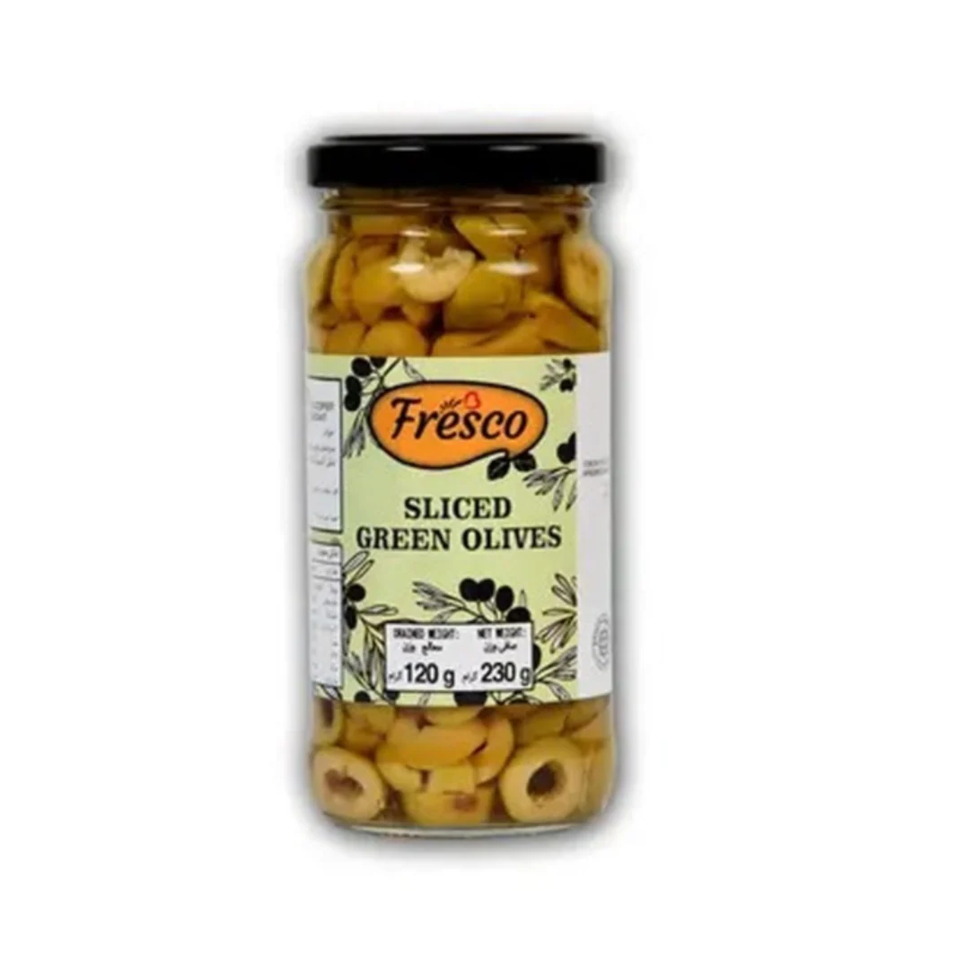 Fresco Green Olives Sliced 220 gm