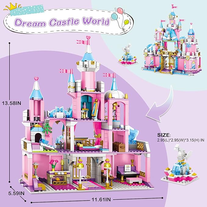 Swan Lake Castle Building Blocks Set | 883PCS