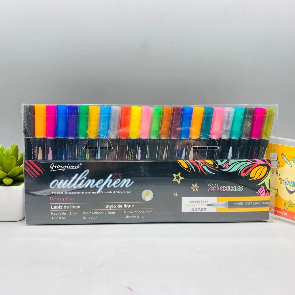 Pack Of 24 color Markers metal art drawing pen