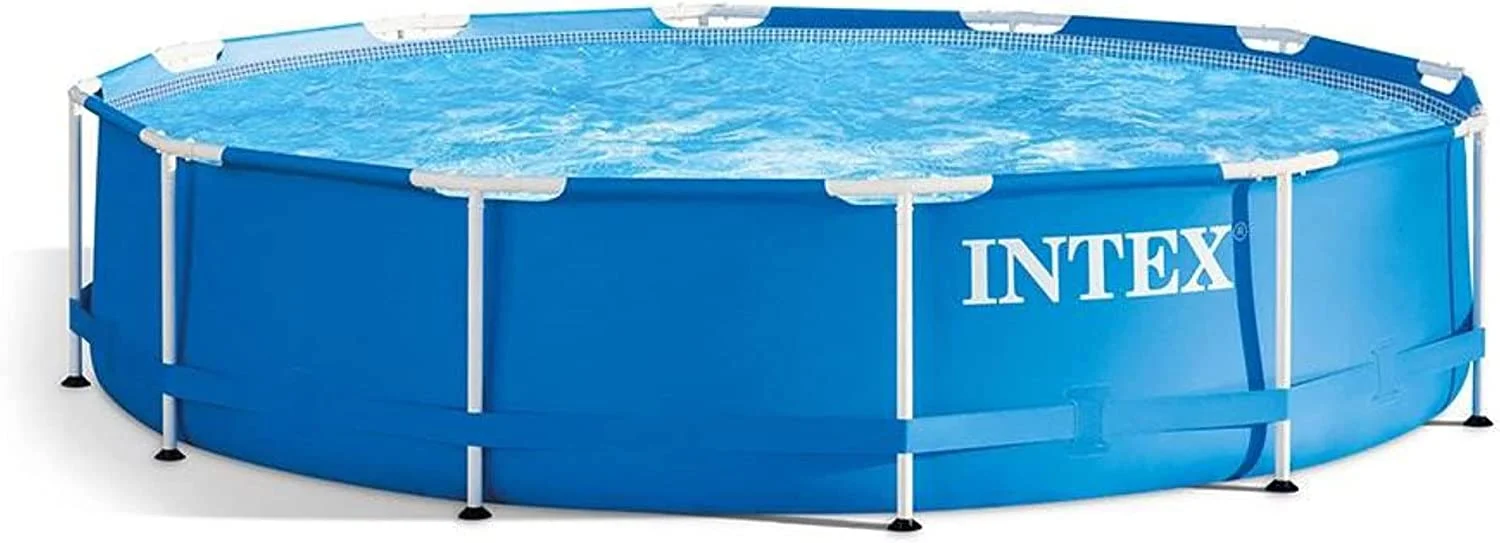 INTEX 12ft X 30 in Round Metal Frame Pool ( 366 cm X I76 cm )