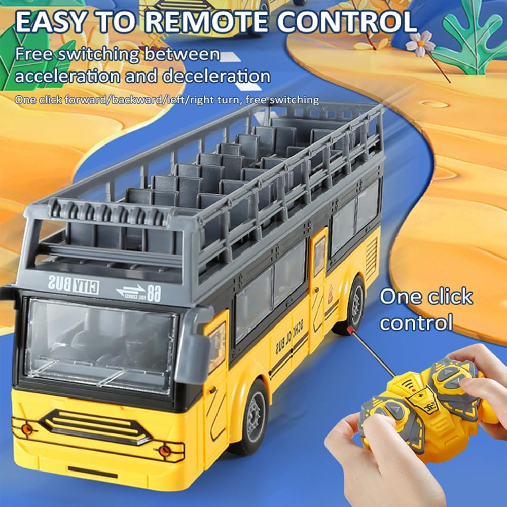 Remote Control School Bus Light And Sound With Openable Door