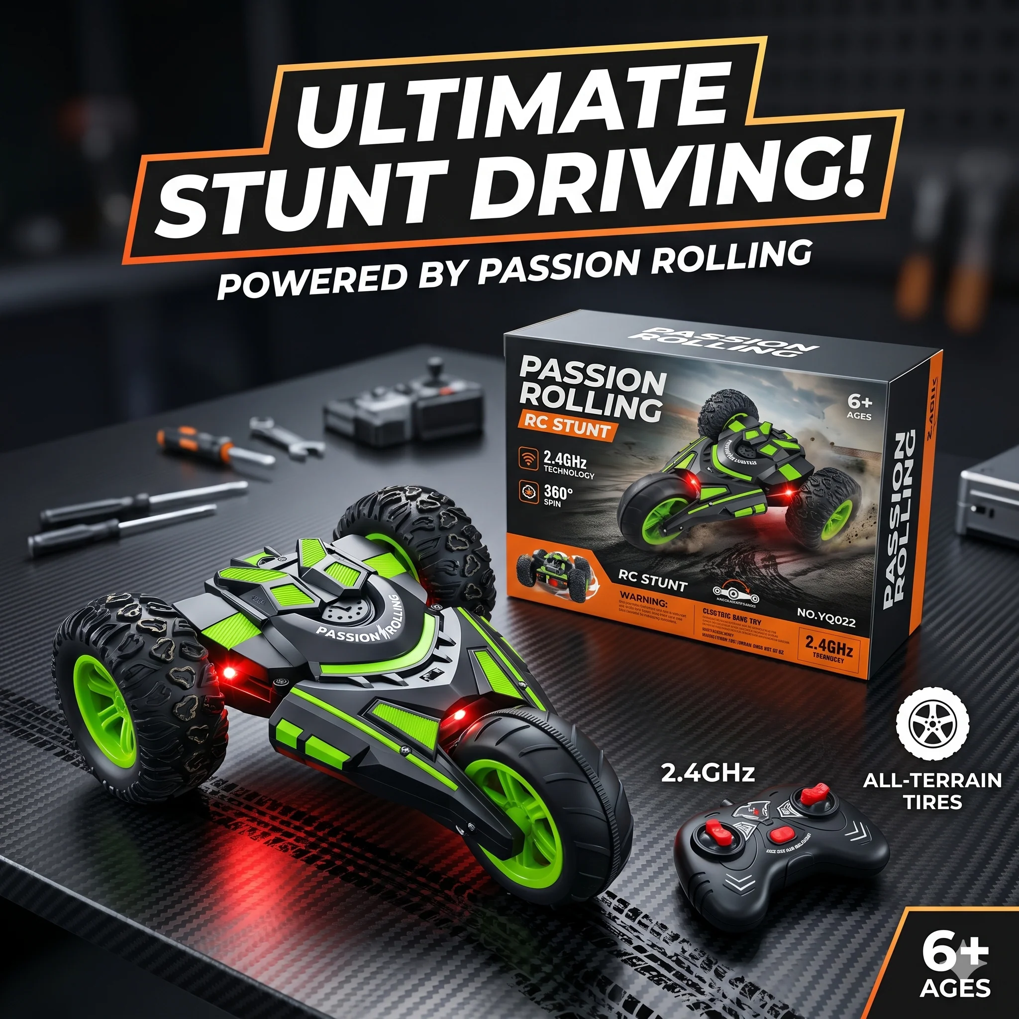 2.4GHz Passion Rolling Remote Control Stunt Car