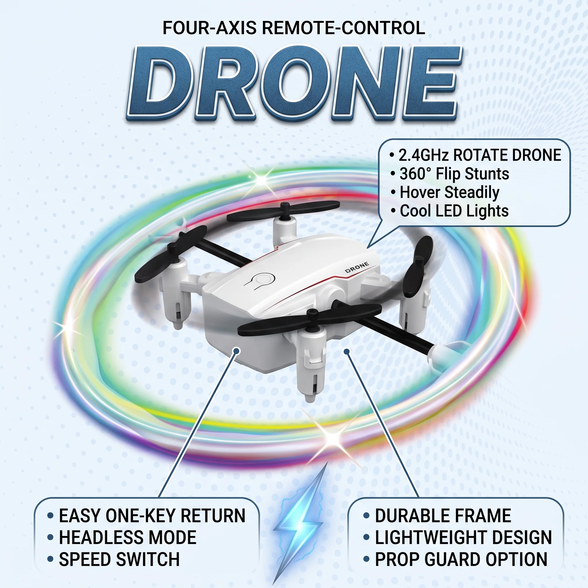 2.4GHz Remote Control Four Axis Rotate Drone