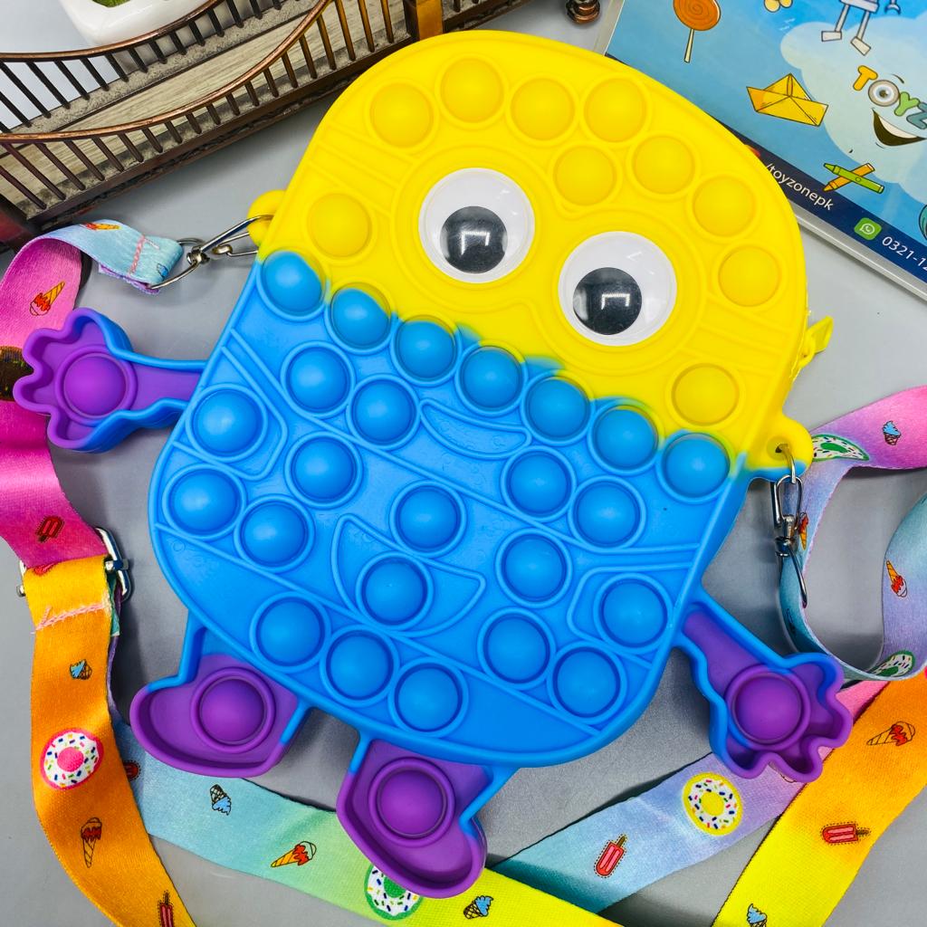 Pop It Minion Shape Zipper Bag