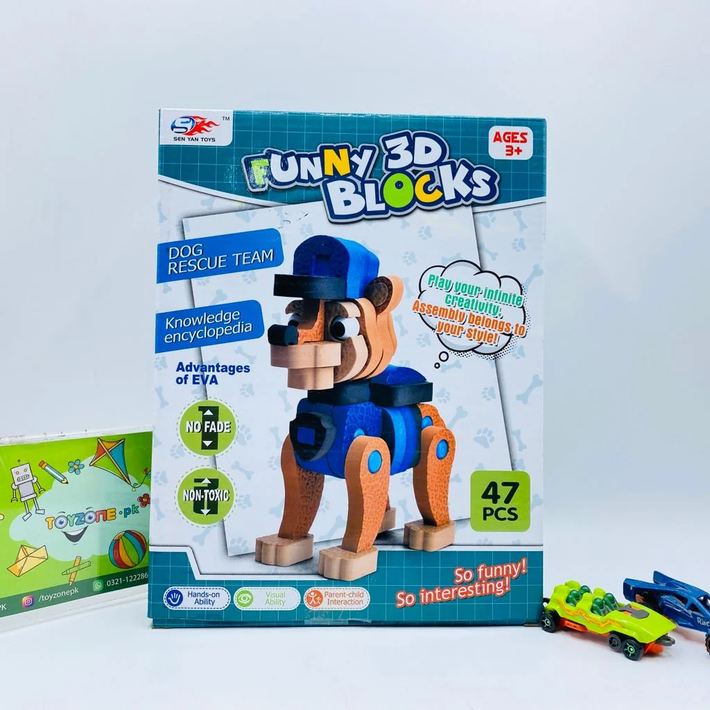 47 Pieces 3D Rescue Dog Puzzle Blocks
