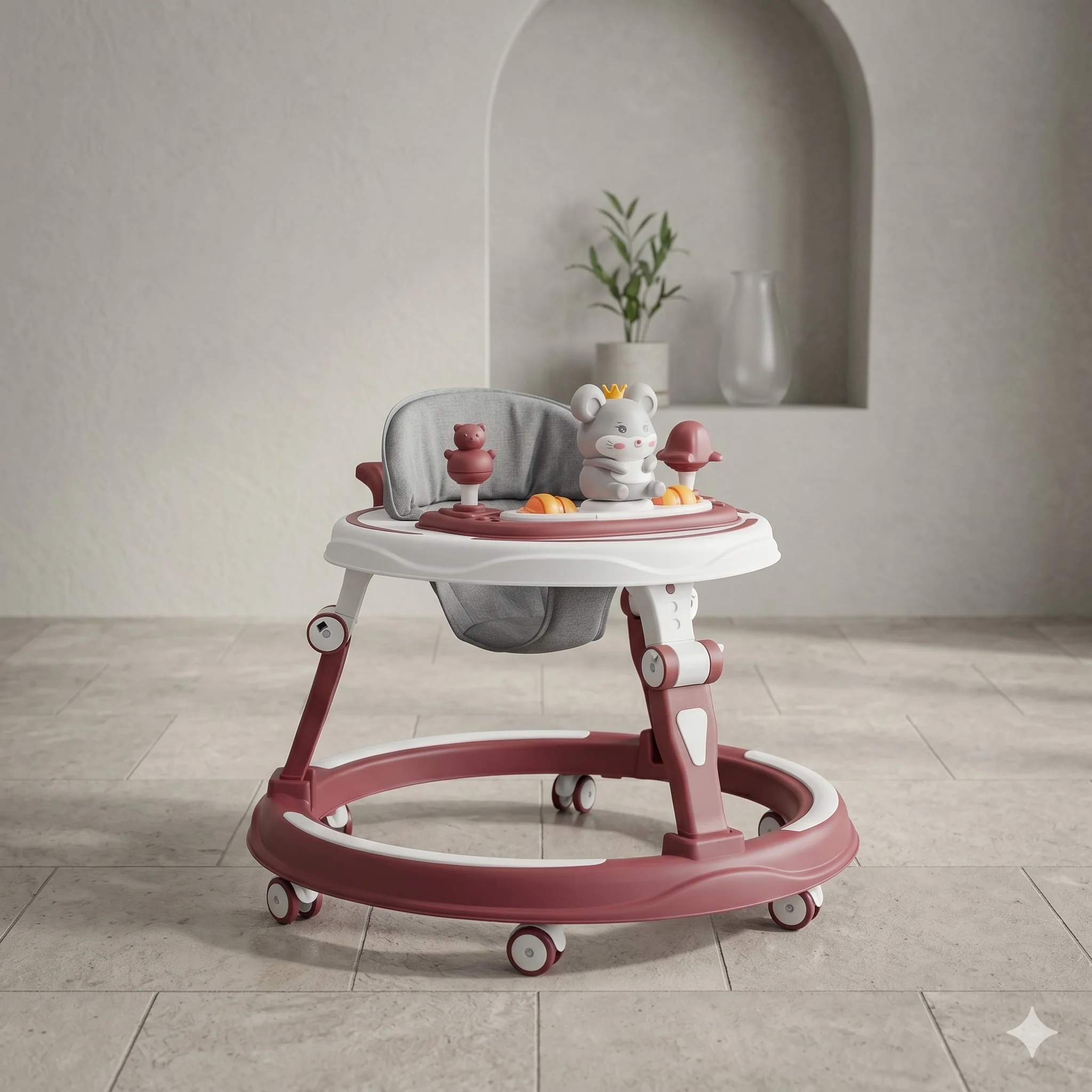 Royal Bear Baby Walker with Crown Character & Activity Toys