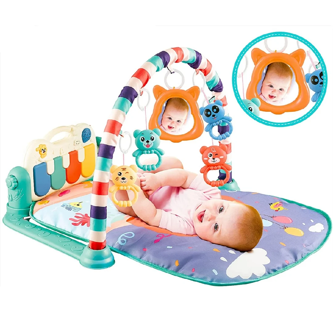 Evergreen Baby Tummy Time Activity Play Mat with Interactive Music Keyboard