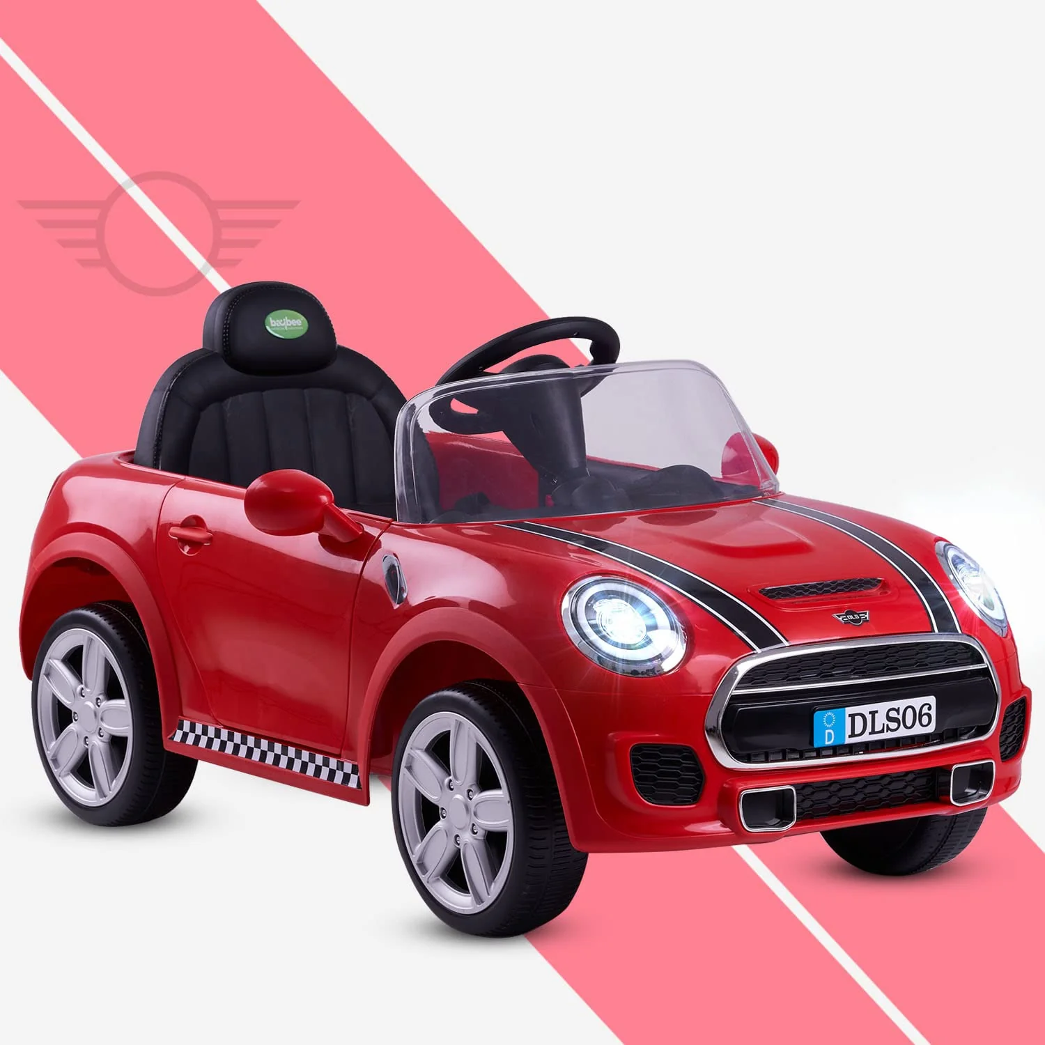 Electric Mini Cooper Ride On Car With Light And Sound