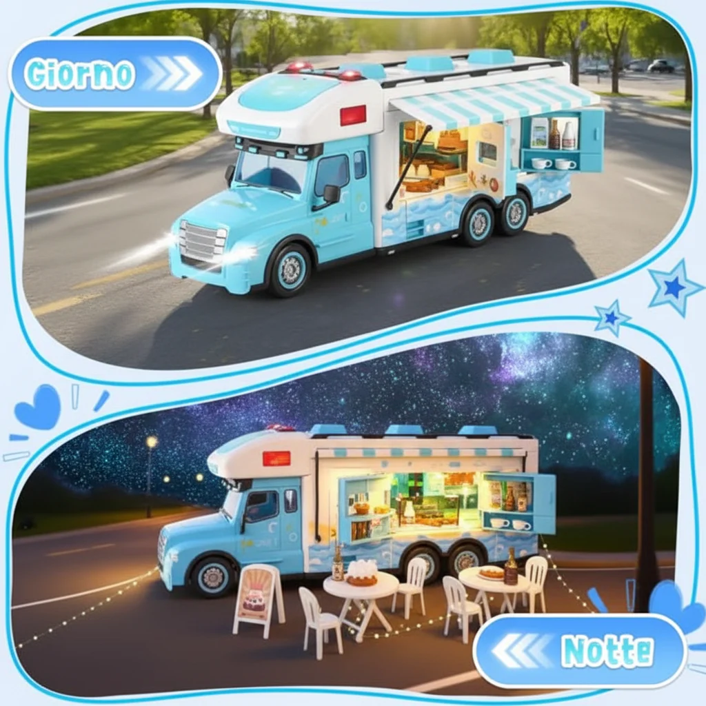 2-in-1 Expandable Camper Van Playset with Lights & Sounds