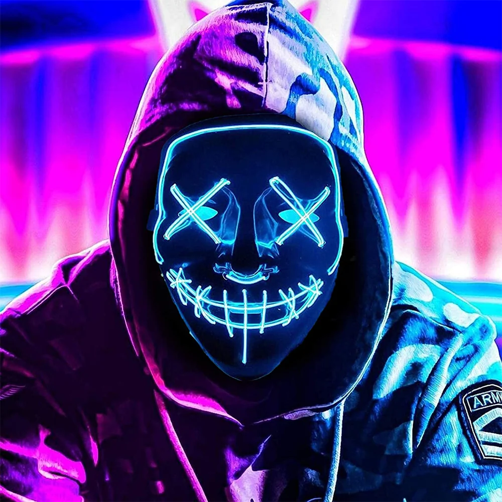 Purge Face Masks With LED Light