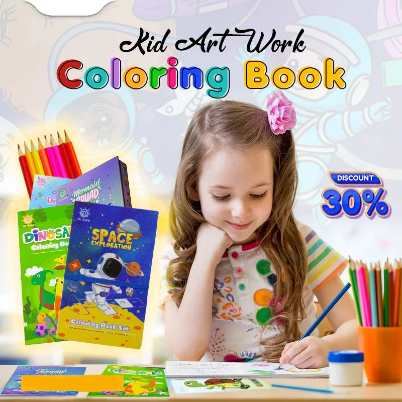 2 in 1 Colouring Book And Scratch Book Set With