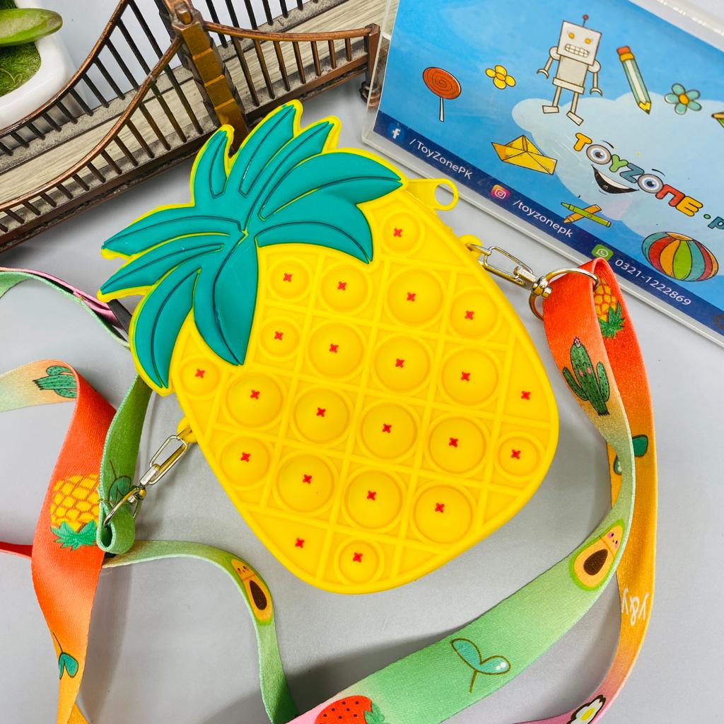 Pop It Pineapple Shape Zipper Bag
