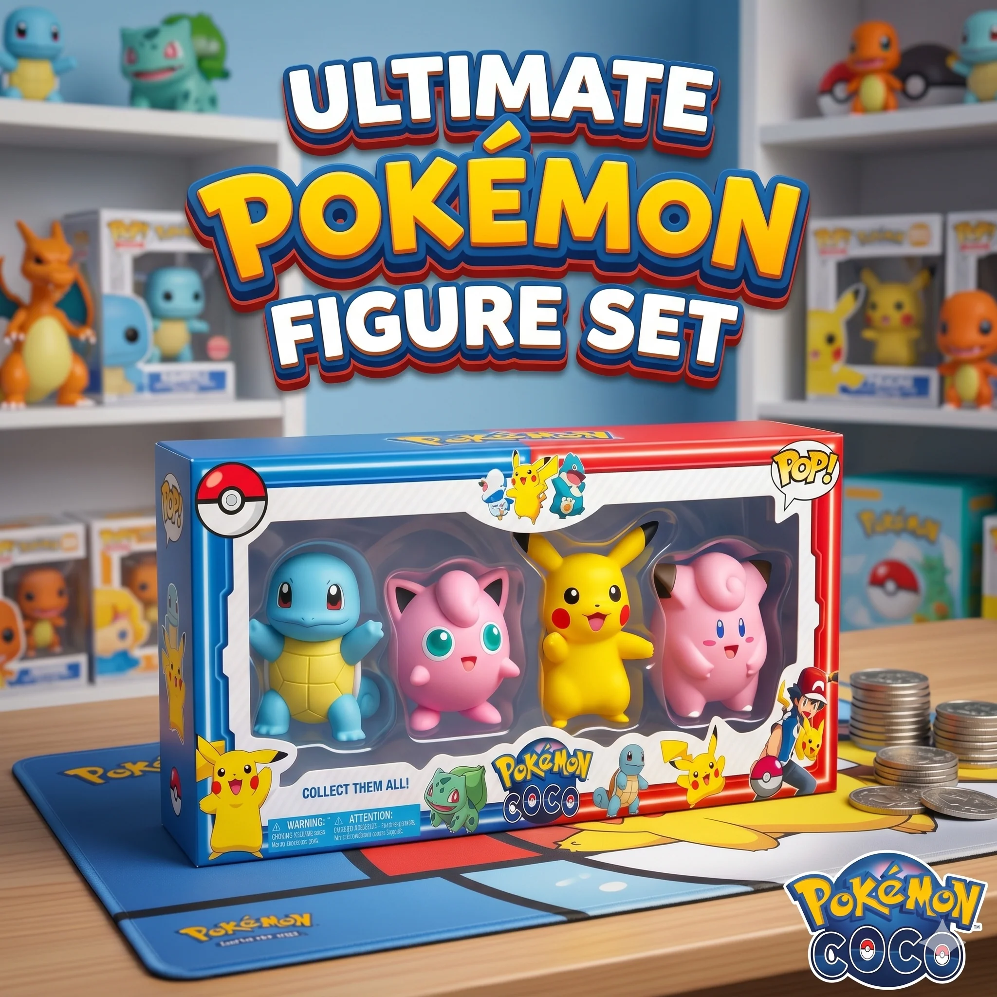 Pokémon Coco Figure Set 4 Pcs