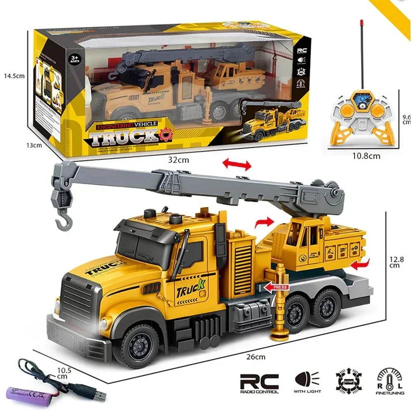 1:24 Four-Way Construction Engineering Crane Truck