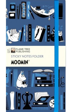 Moomin Bookshelves Blue Flame Tree Sticky Notes Folder