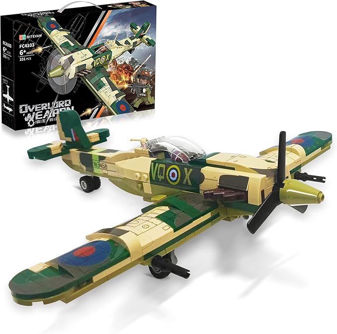 Fighter Plane Spitfire Building Blocks Kit
