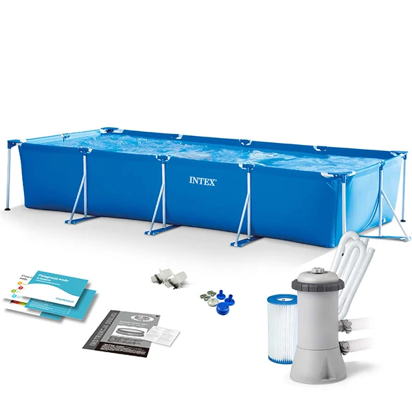 Intex Rectangular Pool With Water Filter Pump