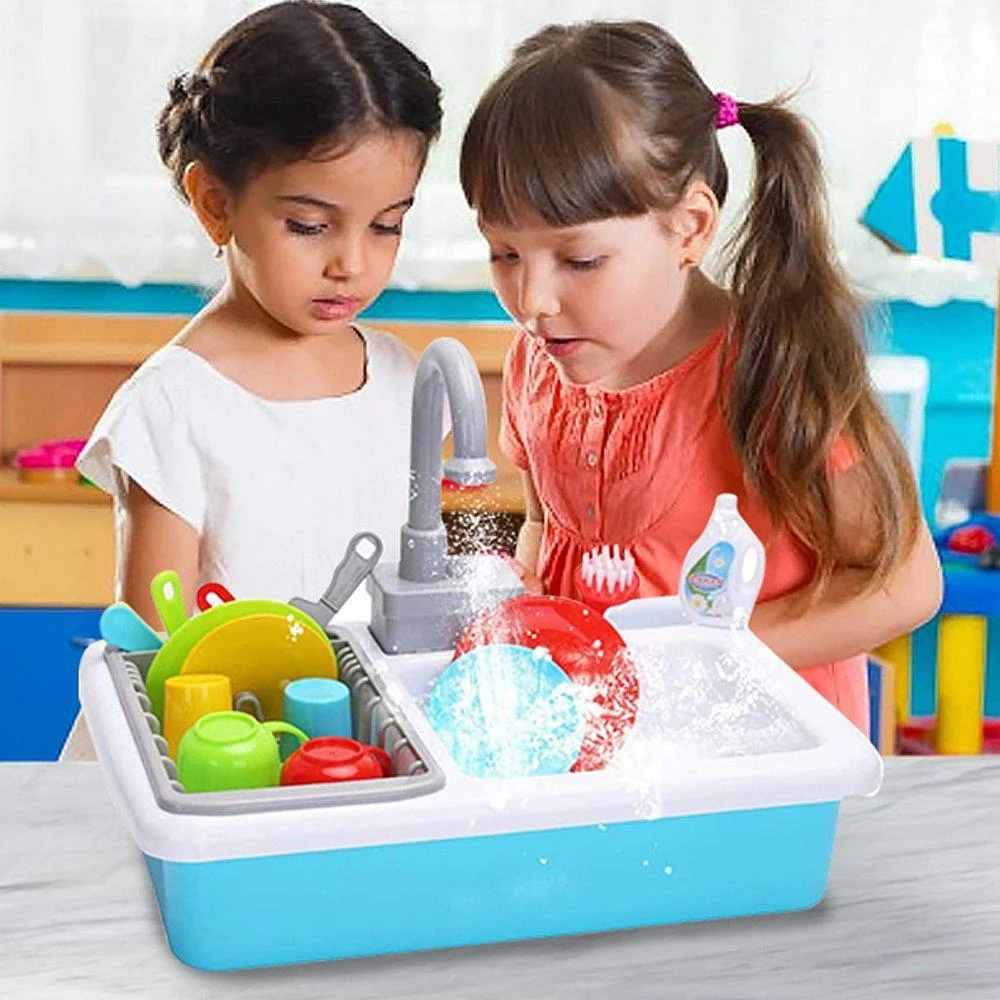 Frozen Children Kitchen Dish Washing Sink Set