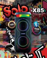 Audionic Speaker Solo X85 Portable Speaker, Powerful Sound Bluetooth Speaker, Wireless Speaker With RGB lights, This Party Speaker comes with Wireless MIC