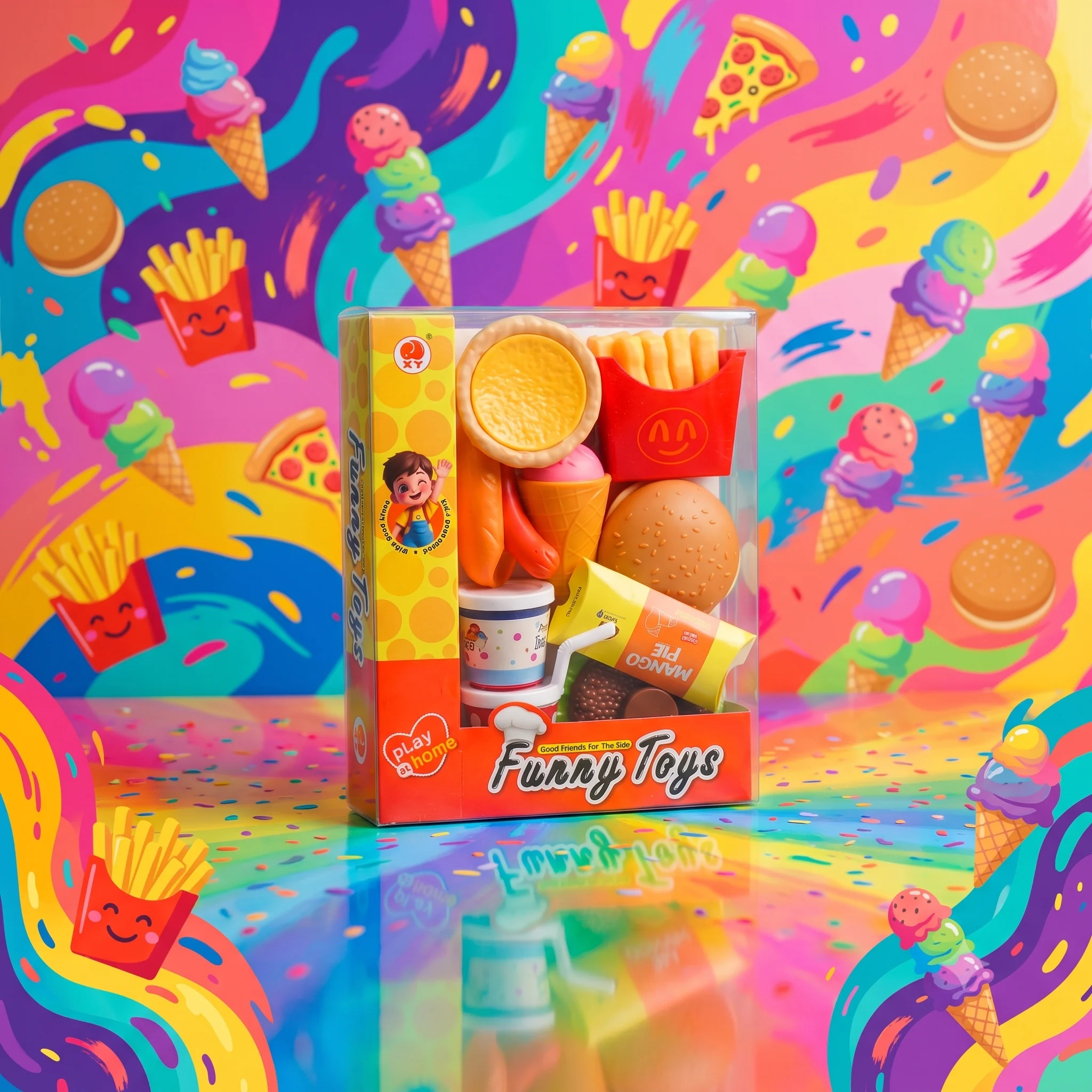 Kids Pretend Play Fast Food Playset